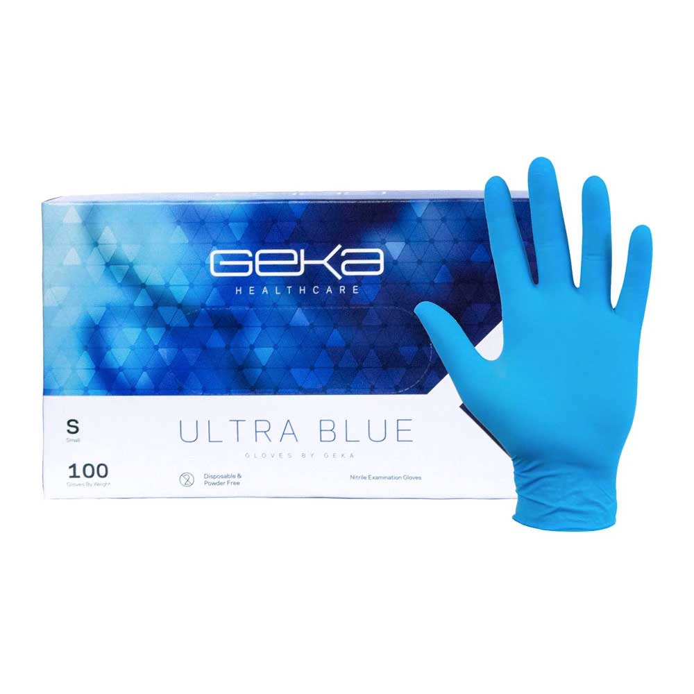 GEKA Ultra Blue Nitrile Examination Gloves
