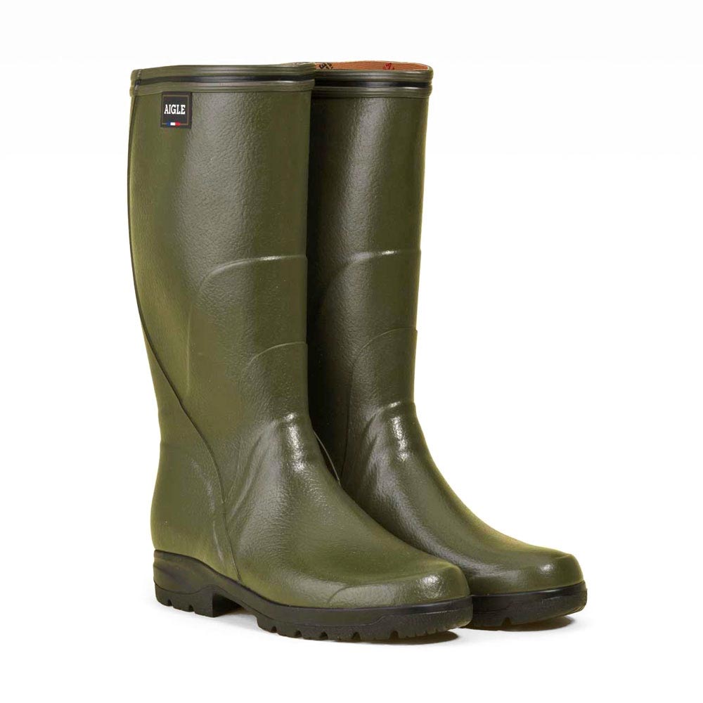 Aigle Tancar Pro Wellington Boots Kaki pair