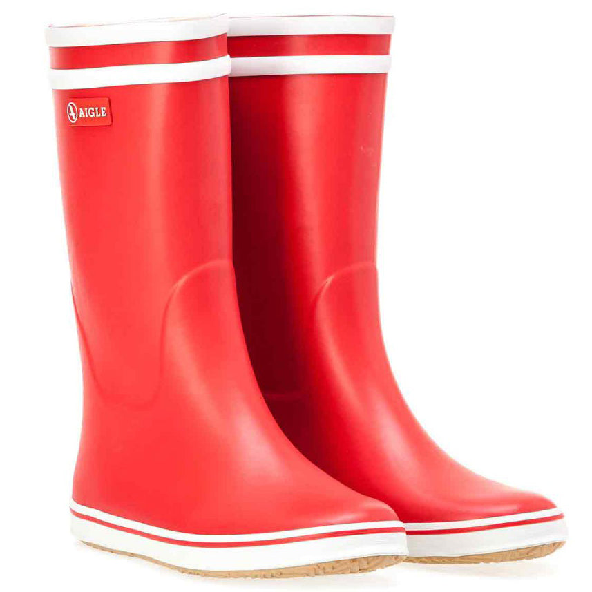Aigle Malouine Ladies Wellies in Red Pair