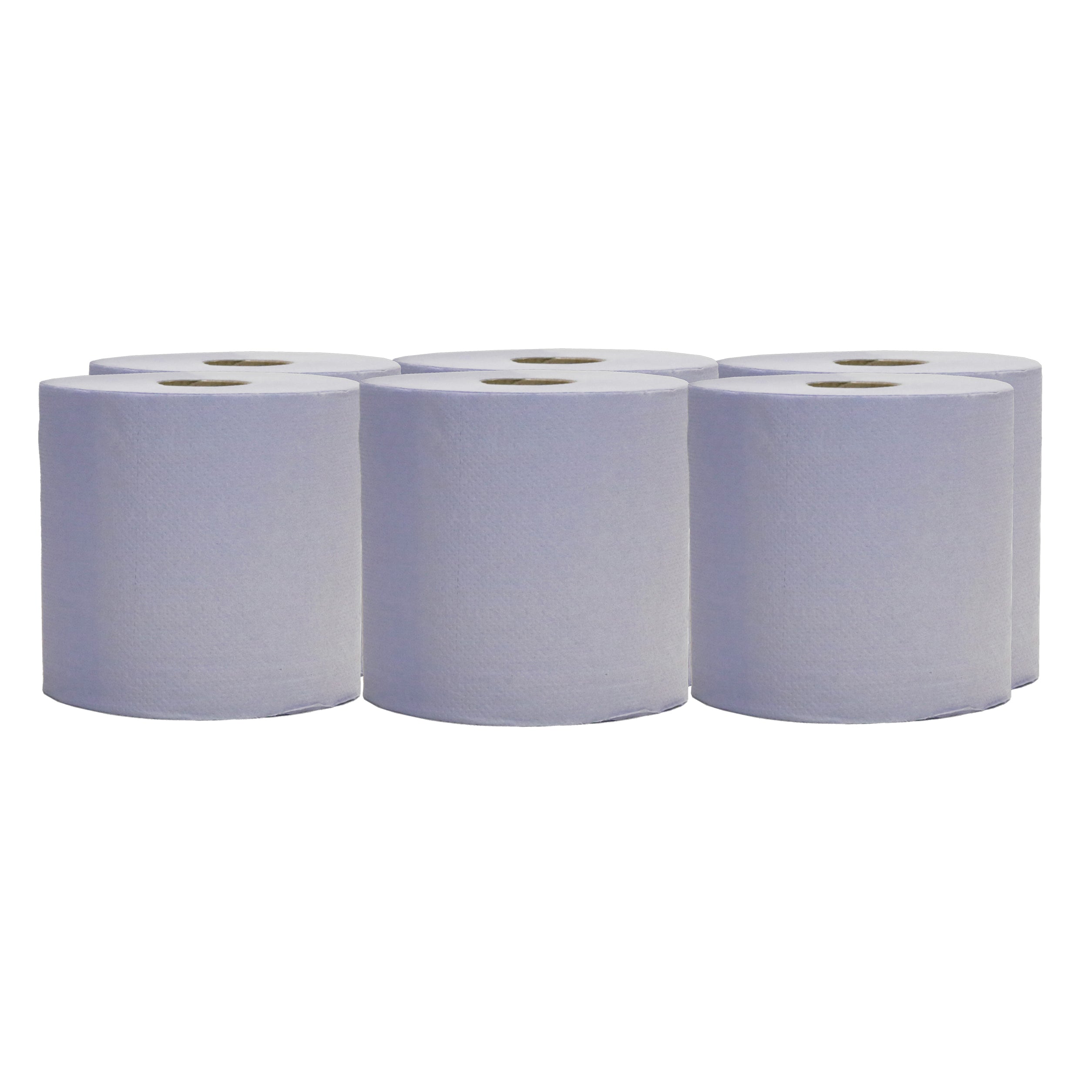 2 Ply Embossed Centrefeed Blue Wiper Roll x 6