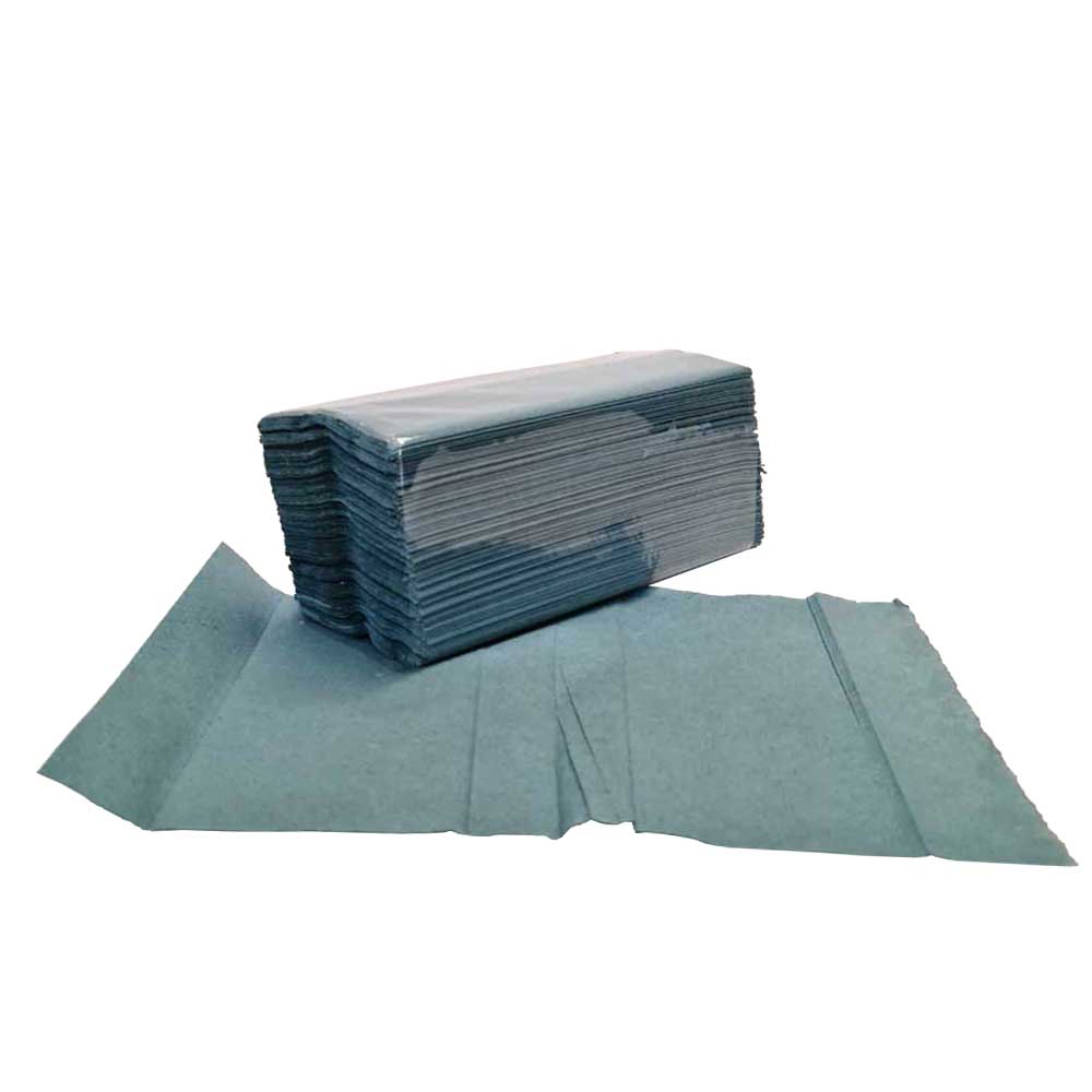 Embossed 1 Ply Blue C Fold Hand Towels