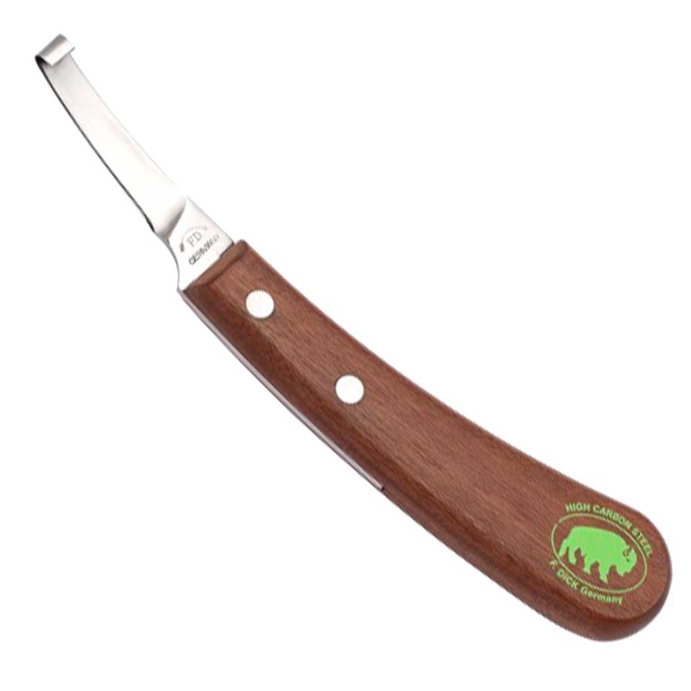 Dick Bison Hoof Knife Wooden Handle - Left Handed