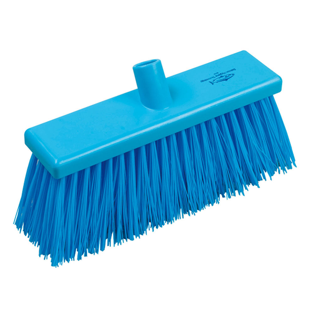 Yard Broom Stiff Polyester Blue Bristle