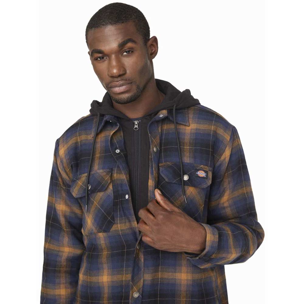 Dickies Flannel Fleece Hoodie Shirt XL