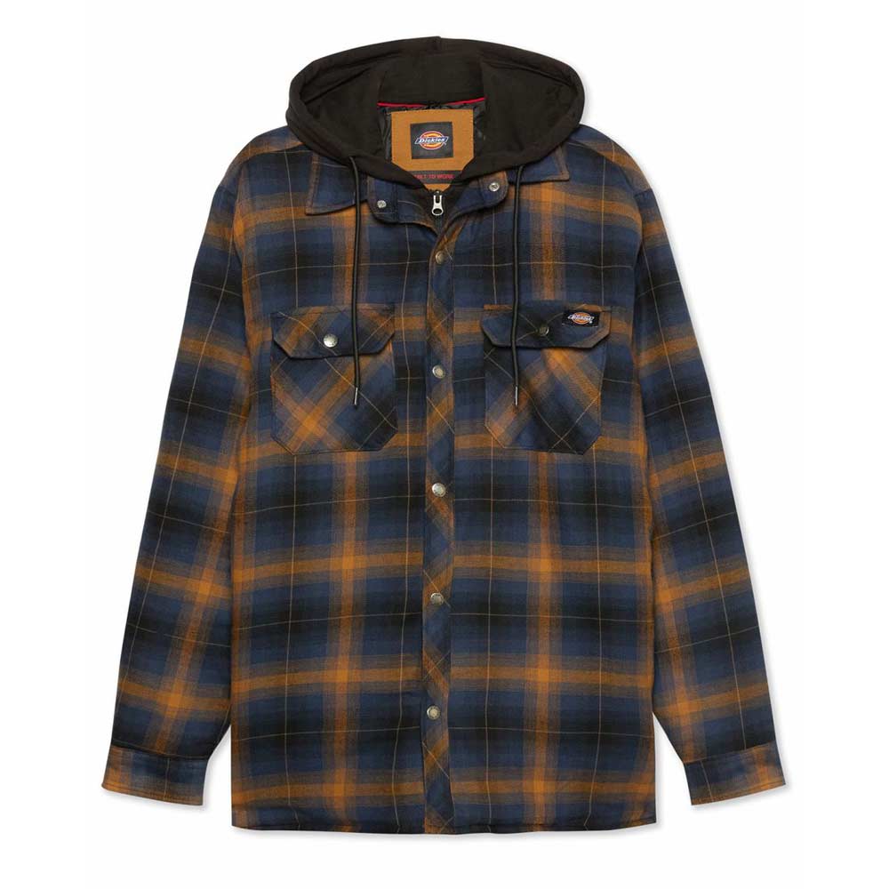 Dickies Flannel Fleece Hoodie Shirt S