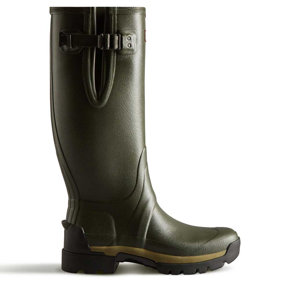 Hunter Balmoral Tall Side Adjustable Wellies Green