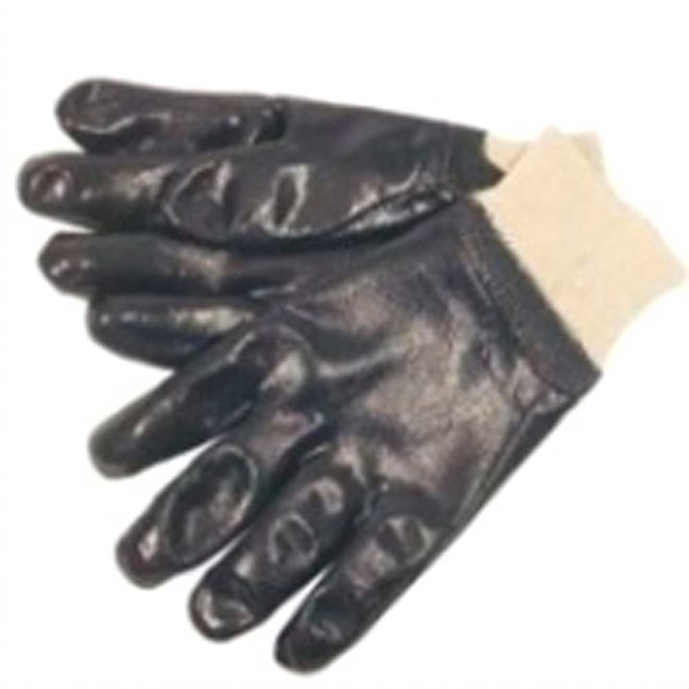 Dark Blue Nitrile Coated Knitted Gloves
