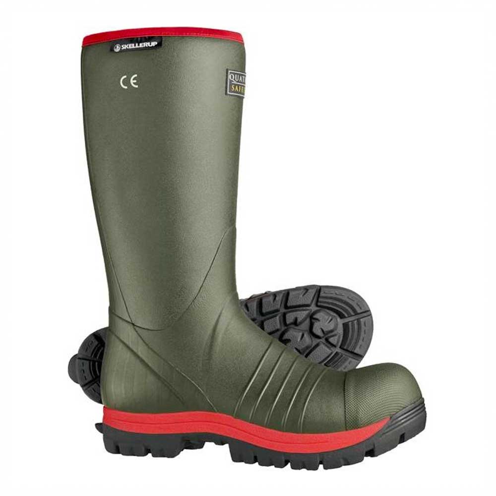 Skellerup Quatro Green Uninsulated S5 Super Safety Wellies side view