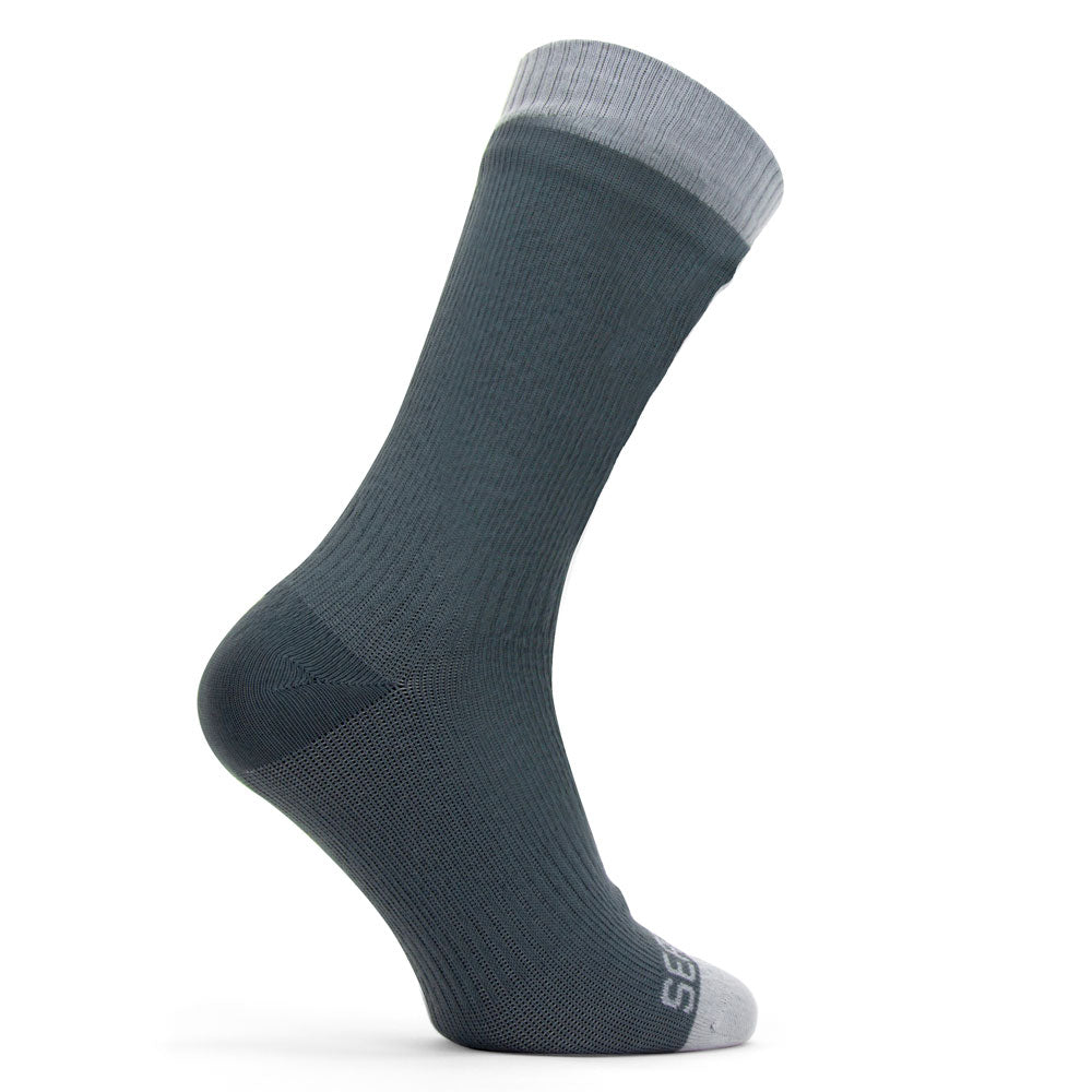 Sealskinz Waterproof Warm Weather Mid Length Sock - Black & Grey