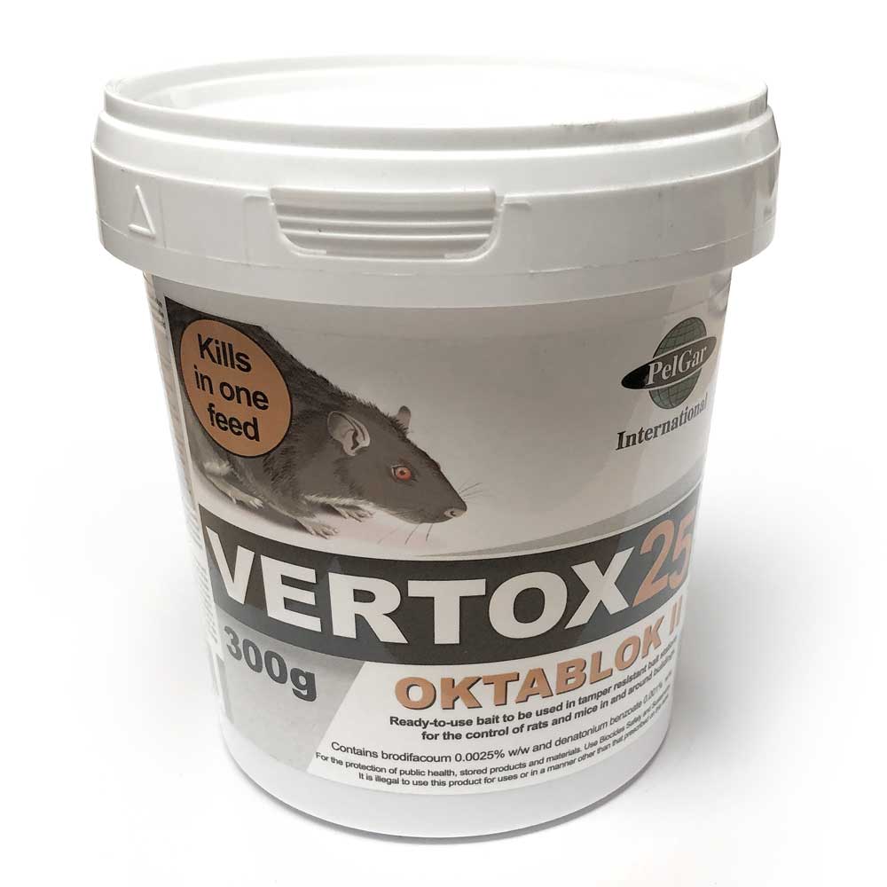 Vertox 25 Oktablok II Mice & Rat Bait