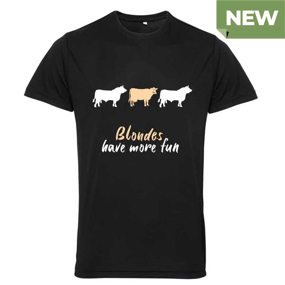 Blondes have more fun farmers t-shirt