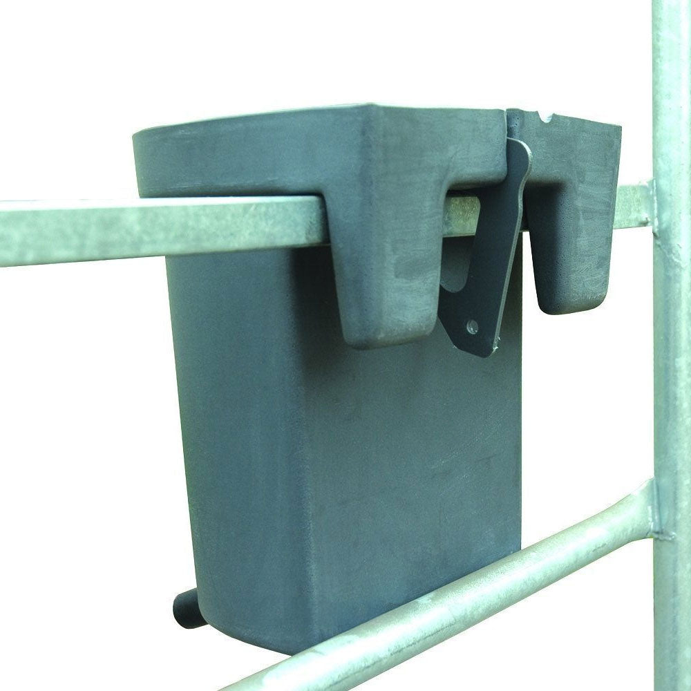 Milk Bar Single Calf Bucket Feeder on a fence