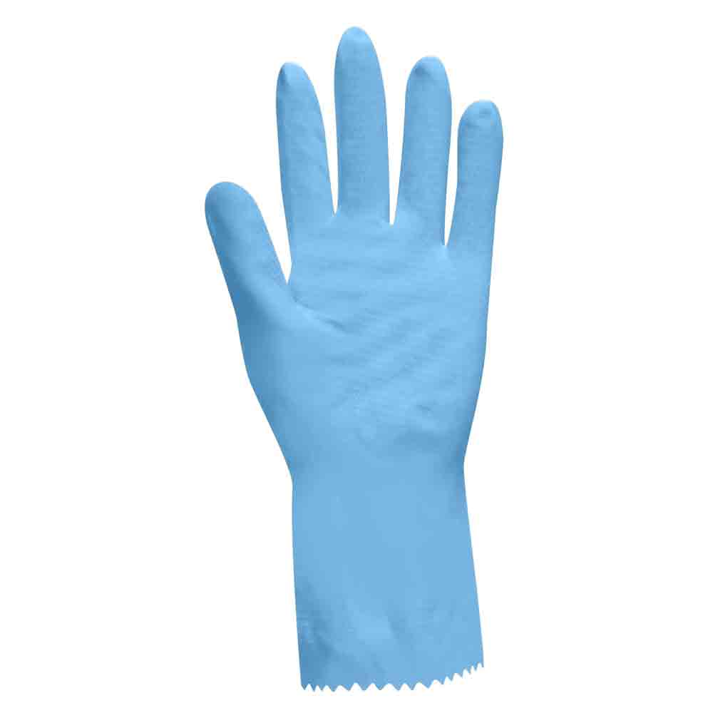 Polyco Optima Household Rubber Gloves Blue Palm