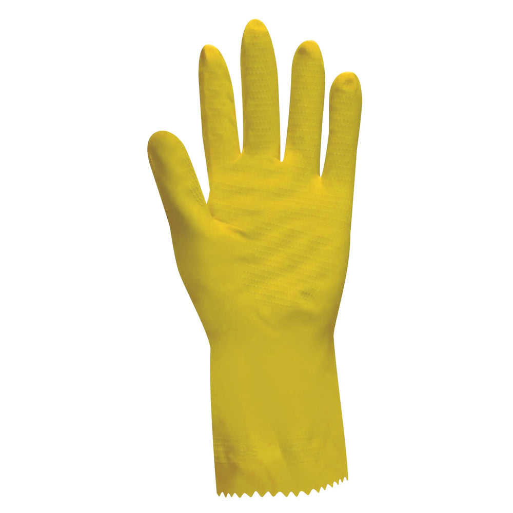 Polyco Optima Household Rubber Gloves Palm Yellow