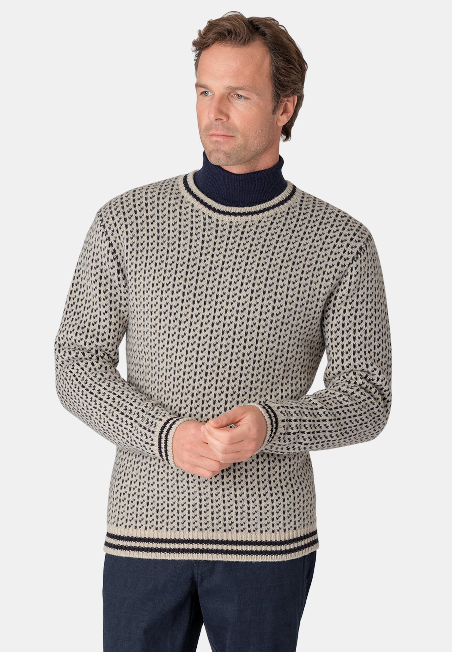 Brook Taverner Tolstoy Nordic Crew Neck Jumper