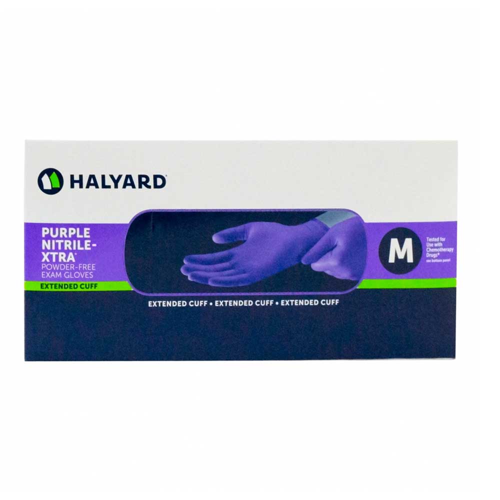 HALYARD Purple Nitrile Xtra Gloves Box