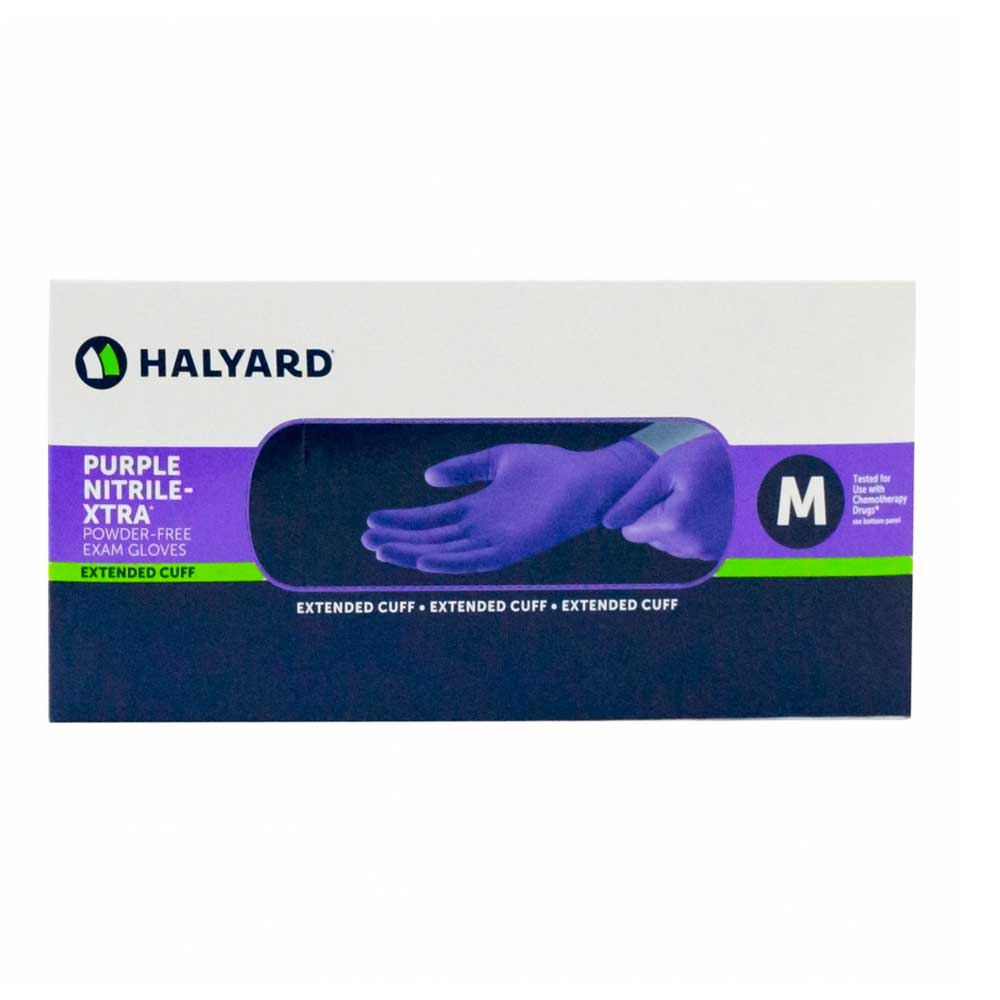 HALYARD Purple Nitrile Xtra Gloves Box of 50 - Main Image