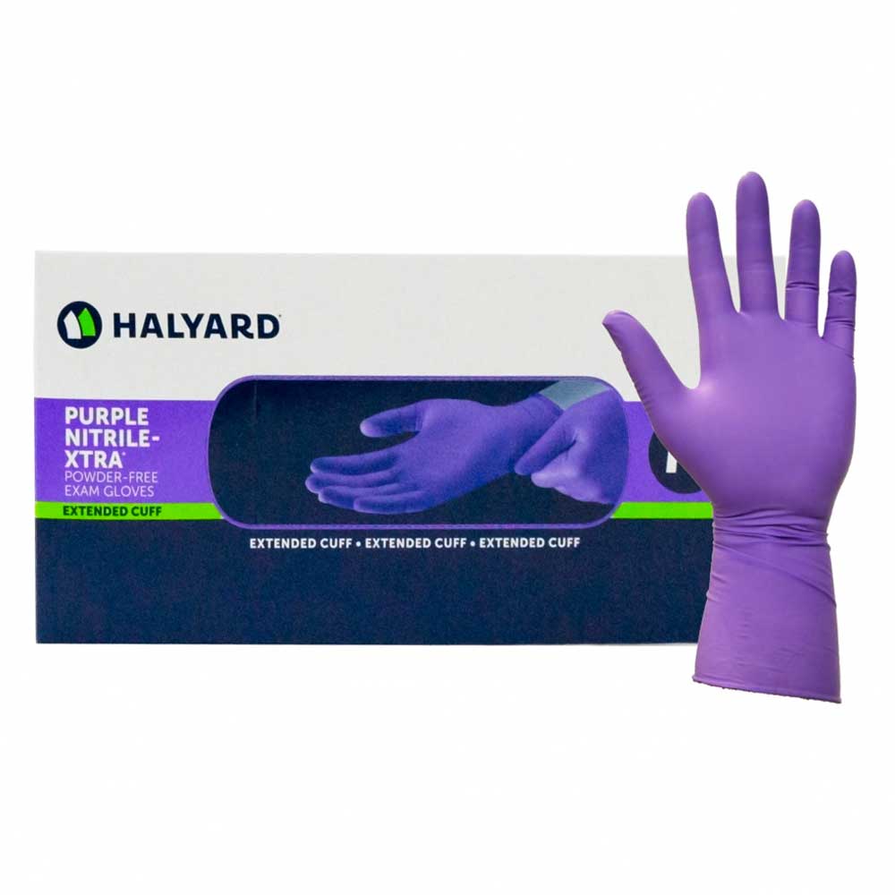HALYARD Purple Nitrile Xtra Gloves