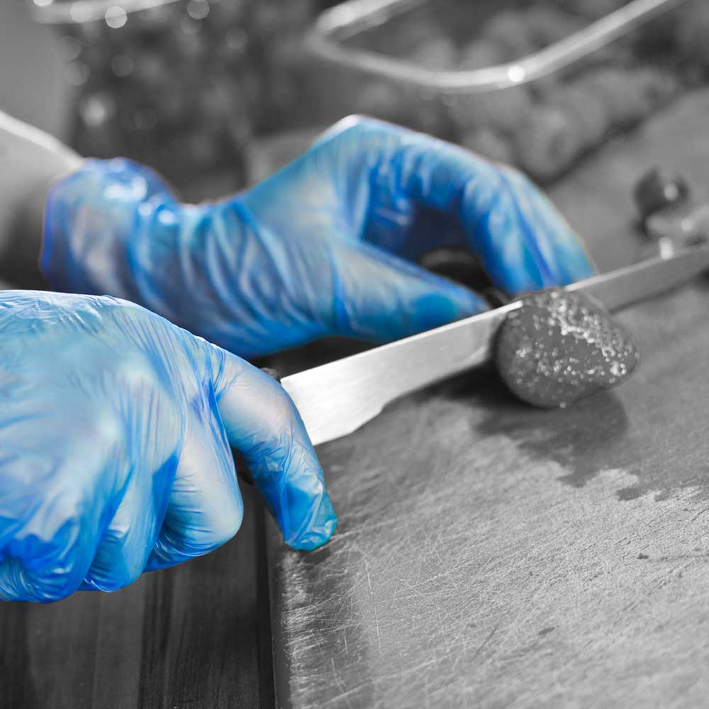 Polyco Blue Powder Free Disposable Vinyl Glove Cooking 2