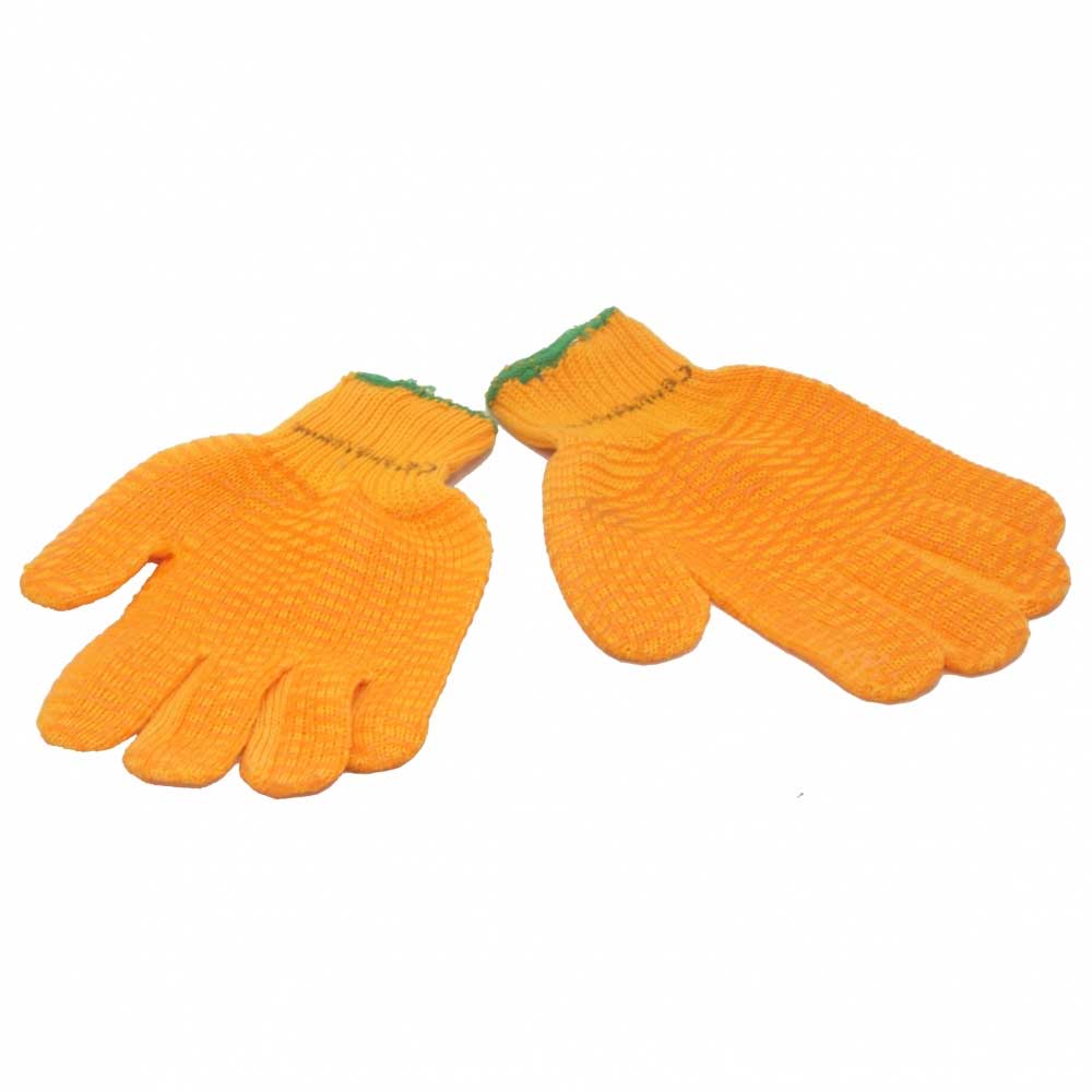 PVC Yellow Knitted Work Gloves