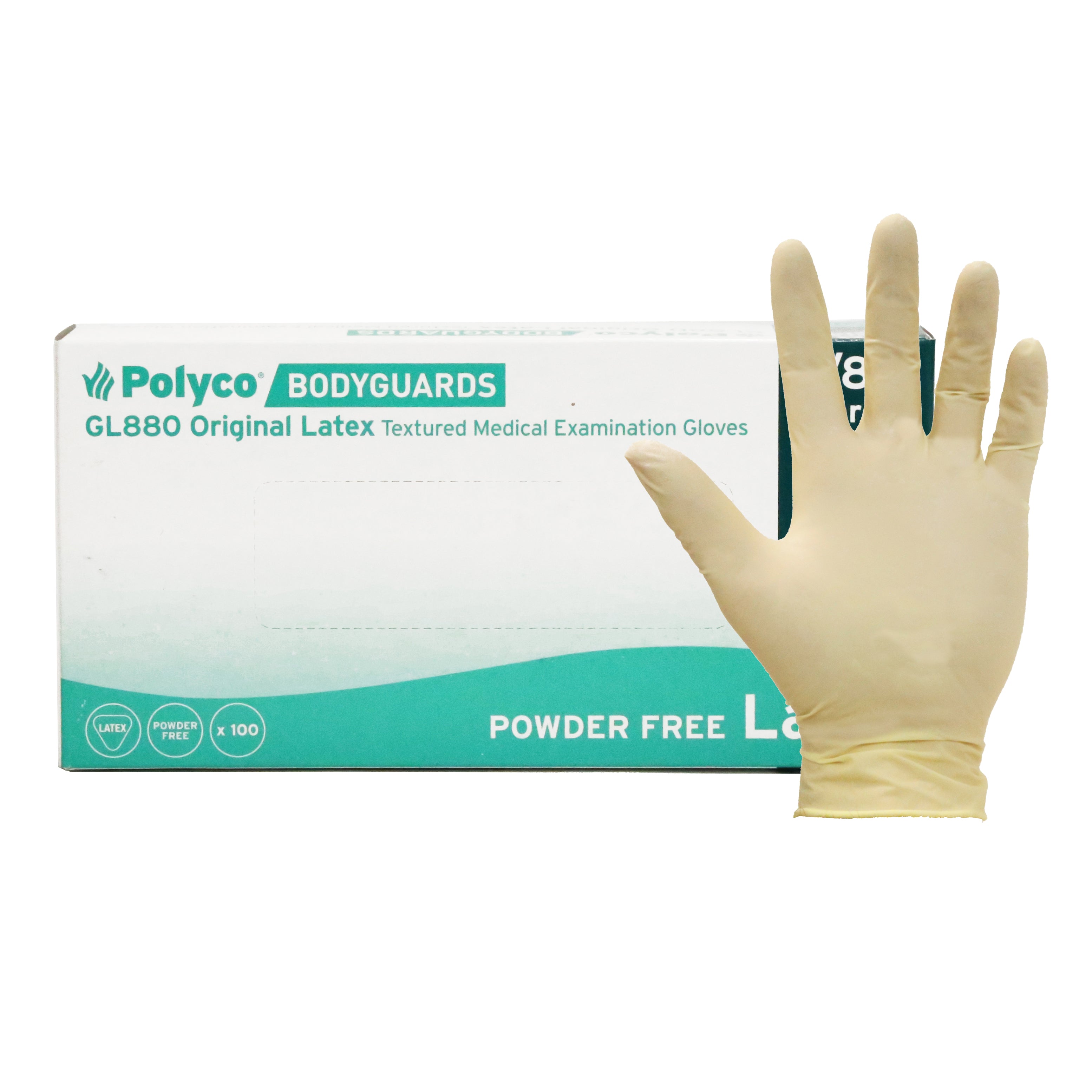 Polyco Bodyguards White Latex Powdered Gloves