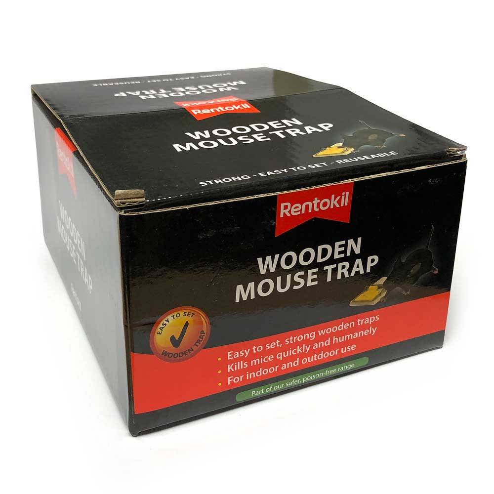 Rentokil Wooden Mouse Traps Boxed