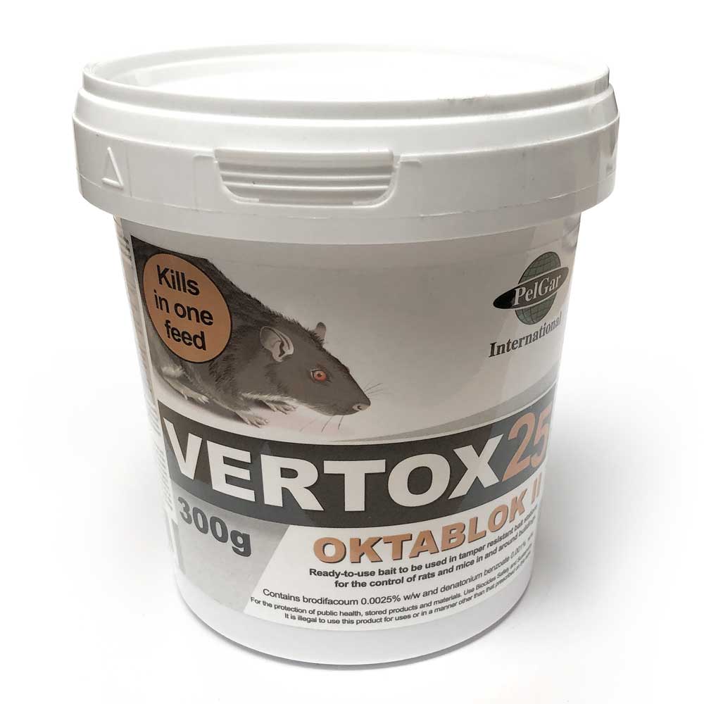 Vertox 25 Oktablok II Mice & Rat Bait